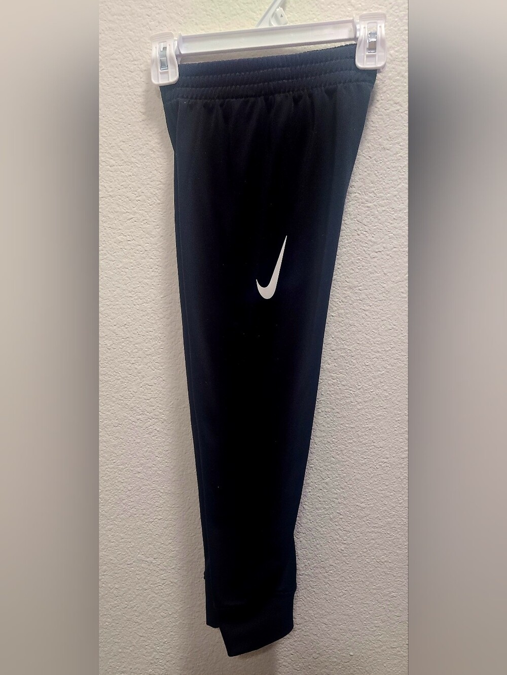 Nike Black Kids' Athletic Sweatpants with White Swoosh